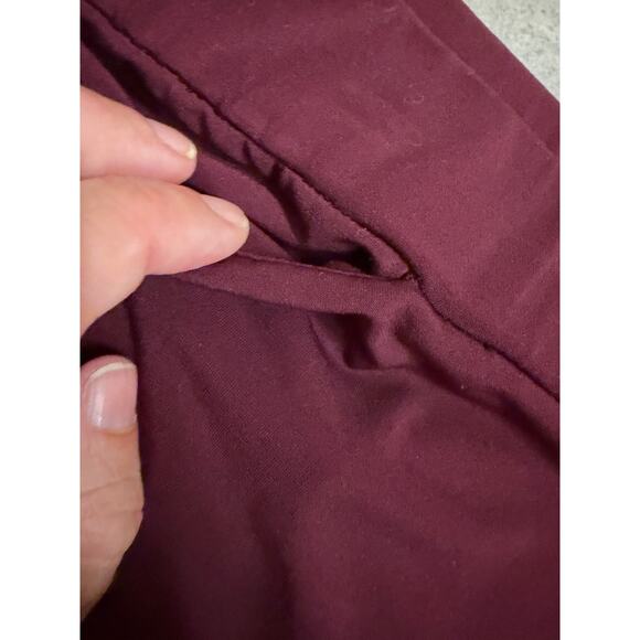 Susan Graver Burgundy Travel Pants LP Large Petite 23" Inseam Pull-On Stretch - Picture 3 of 3